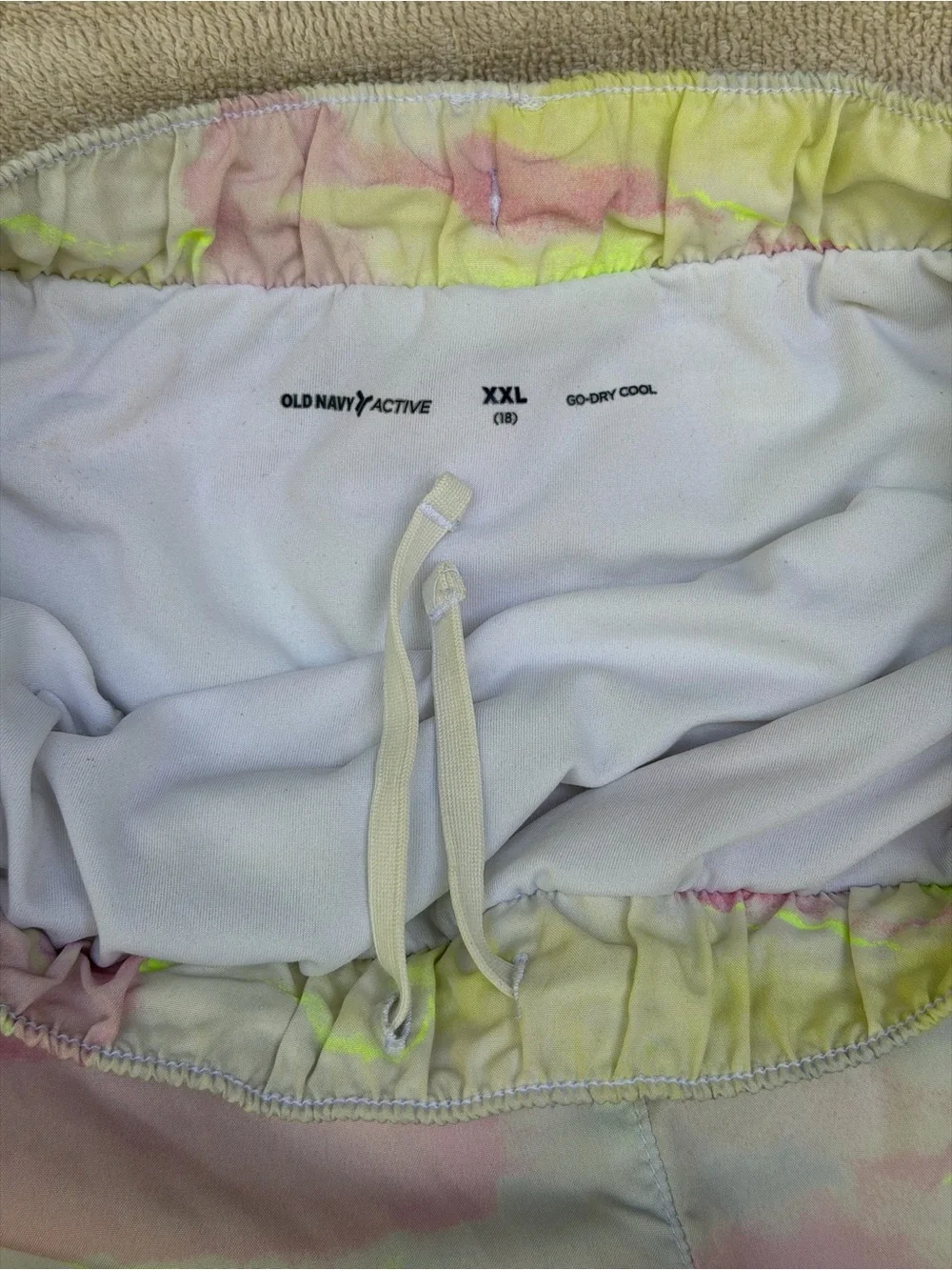 Old Navy Active Pastel Tie-Dye Dolphin Hem Shorts Size XXL